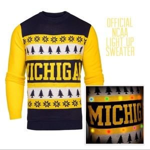 GO BLUE! Brand New U of M Light Up Sweater